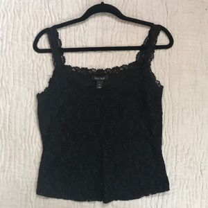 WHBM lace black top.